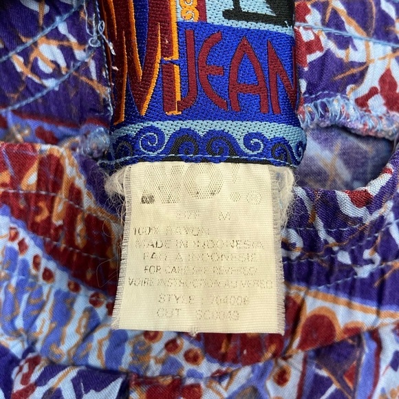 VINTAGE ABSOLUTELY NO! JEANS Colorful Geometric Patterned HIPPIE Boho Pants - Picture 6 of 8